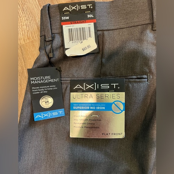 Axist Slacks, flat front, 33 x 30 - Picture 2 of 5
